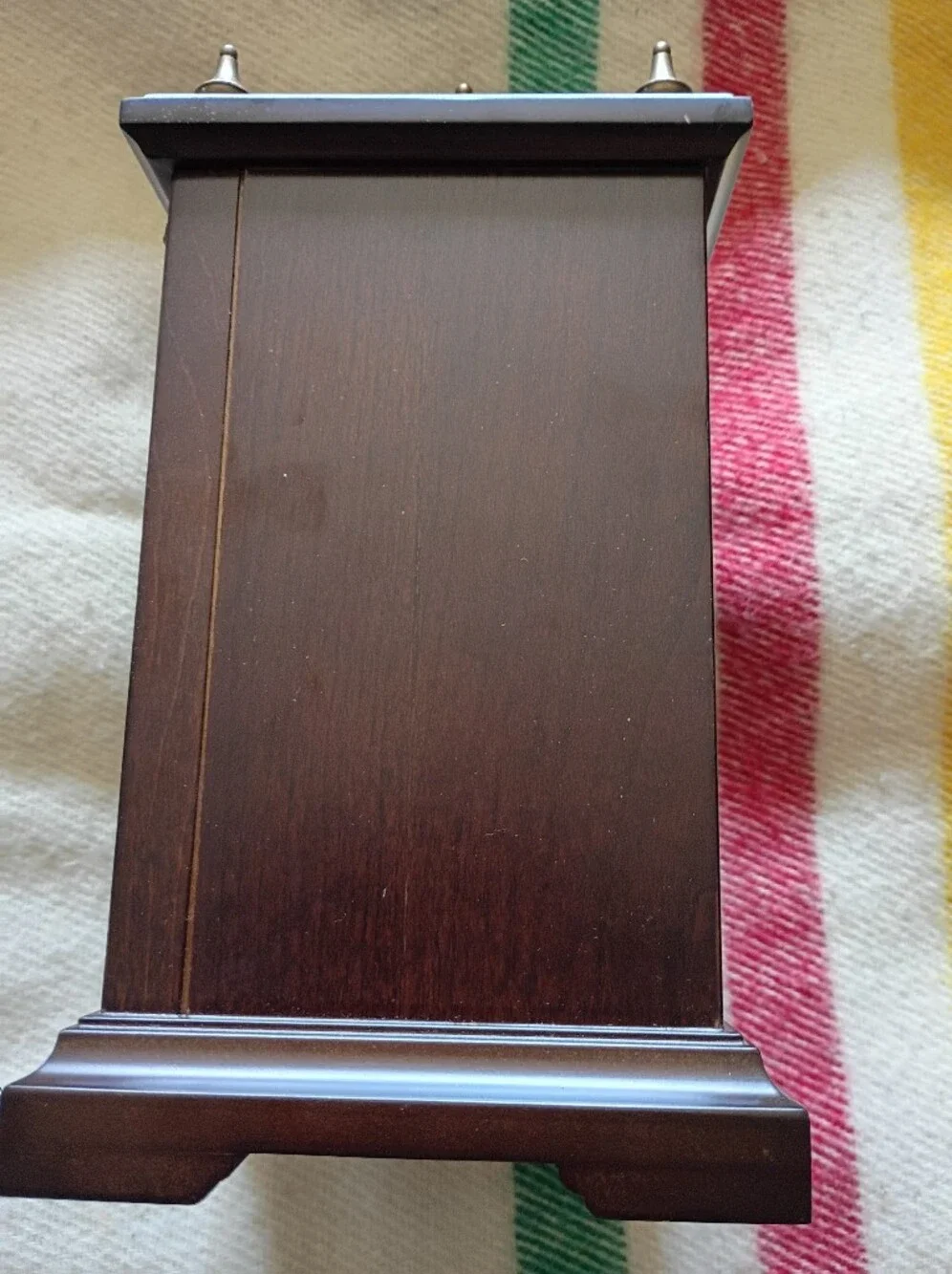 Bombay Mahogany Wood 4x6 Photo Box - Dark Brown